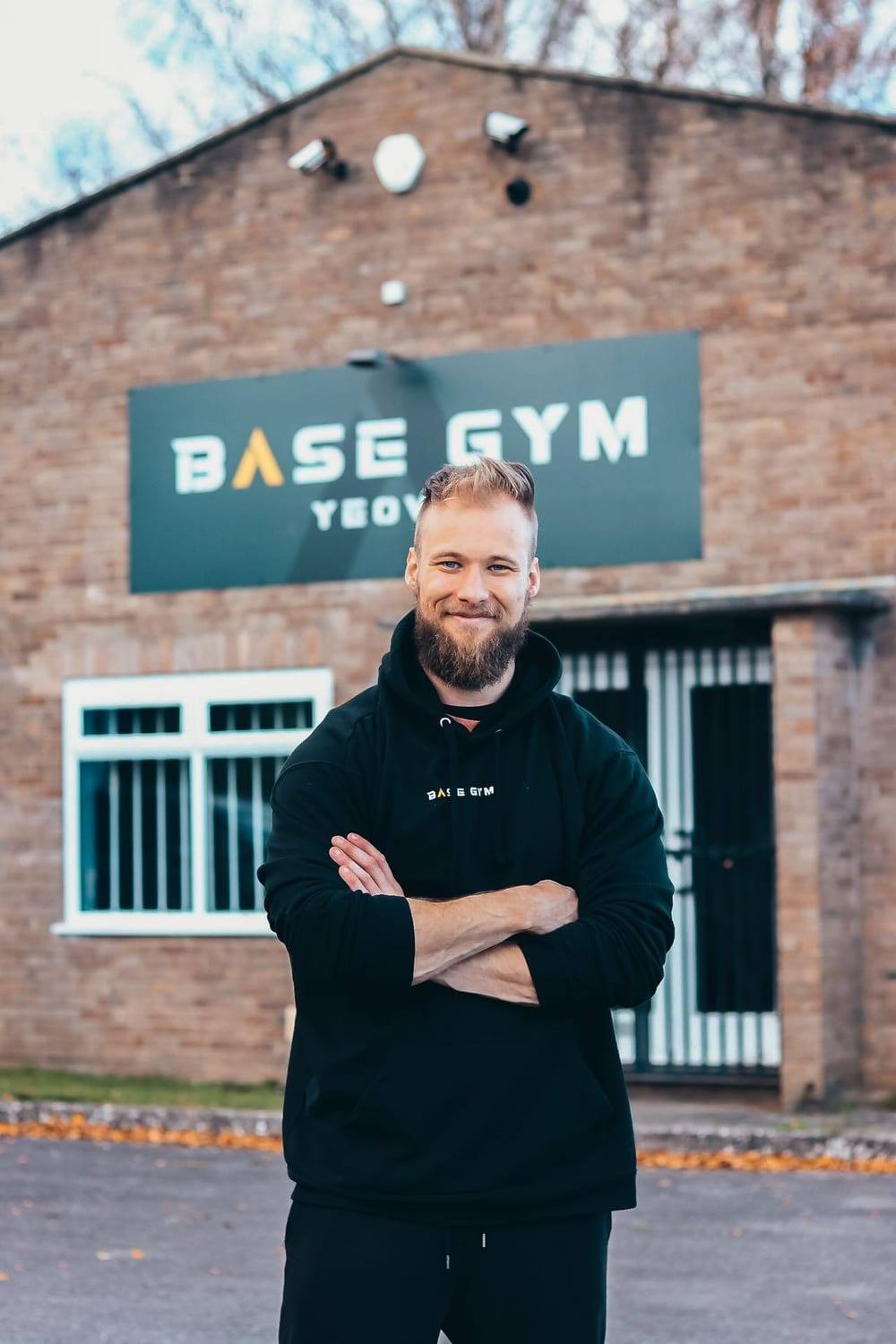Harry Down outside Base Gym Yeovil