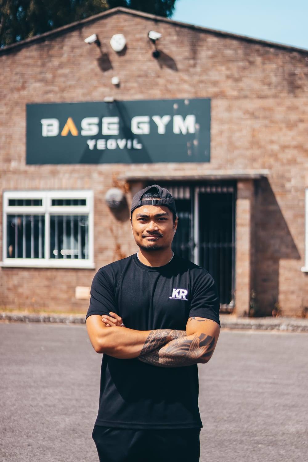 Kev Raguindin outside Base Gym Yeovil